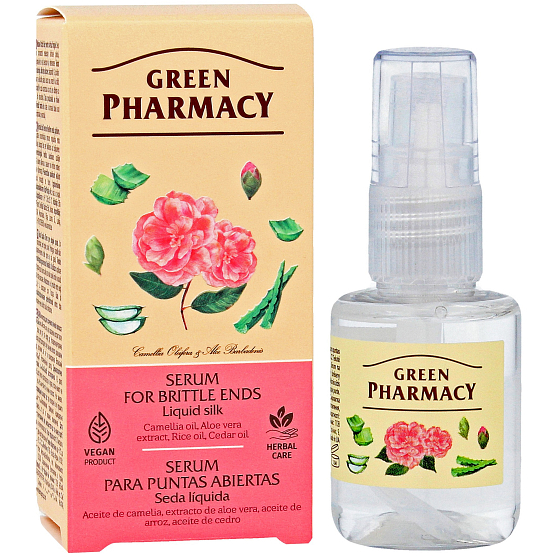 Green Pharmacy Silk Liquid Silk Serum for split ends with Aloe Vera 30 ml