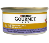 Gourmet Gold Savoury Cake coarse pate lamb and green beans canned for adult cats 85 g