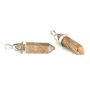 Jasper Pendulum hexagon pendant 41 x 13 mm, natural stone, hand carved, stone of positive energy