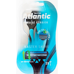 Atlantic razor with a pivoting head and three blades, 3pcs