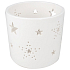 Porcelain Star Candle Holder White 10 cm