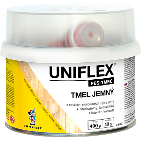 Uniflex PES-FILLER fine filler for metal, steel, stone, concrete and wood, 500 g
