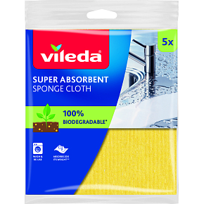 Vileda Sponge Cloth 18 × 18.4 cm, 5 pieces
