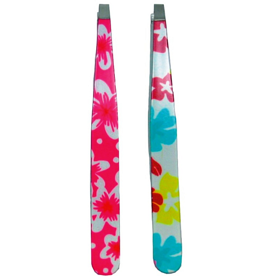 Abella Straight Tweezers with Print Various Designs 1 Piece TW022