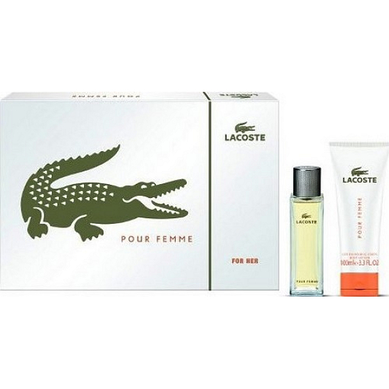 Lacoste pour Femme perfumed water for women 50 ml + body lotion 100 ml, gift set