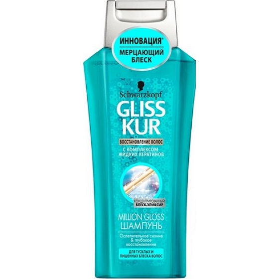 Gliss Kur Million Gloss Regenerating Hair Shampoo 400 ml