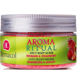 Dermacol Aroma Ritual Rhubarb and Strawberry Fresh body peeling 200 g Rhubarb and Strawberry