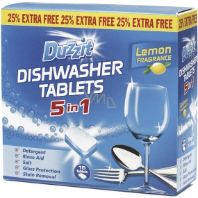 Duzzit Dishwasher Tablets Lemon dishwasher tablets 5in1 15 x 20 g