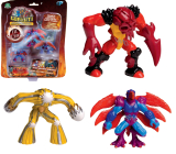 Gormiti collectible figures with cards 4 pieces different types, recommended age 4+