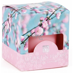 Heart & Home Cherry blossom Soy scented candle without packaging burns for up to 15 hours 53 g