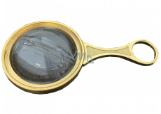 Reading magnifier with metal handle chrome 4x magnifies 45 mm