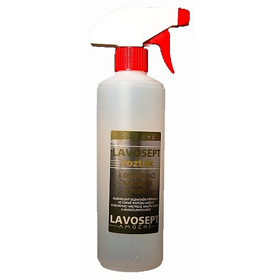 Lavosept Lemon Disinfection Tool and Area Solution For Professional Use Over 75% Alcohol 500ml Sprayer