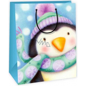 Ditipo Gift paper bag 26.4 x 13.6 x 32.7 cm bird with scarf