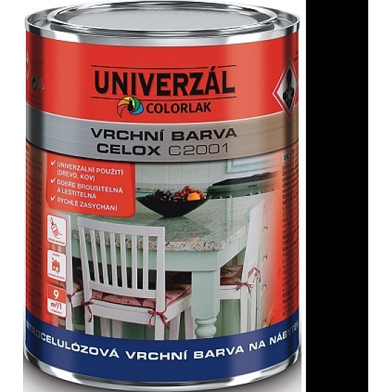 Colorlak Celox C2001 nitrocellulose top paint for furniture black 0,75 l