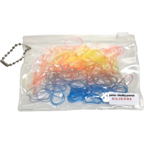 Hair band silicone yellow, orange, pink, blue Mix etue 10.5 x 7 cm