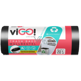 viGo! Waste bags black, 22 µ, 35 litres 48 x 58 cm 15 pieces