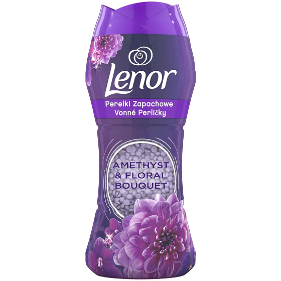 Lenor Amethyst & Floral Bouquet scent of peonies and wild roses fragrant beads for washing machine drum 210 g