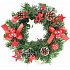 Christmas wreath with red polka dot ribbon 30 cm