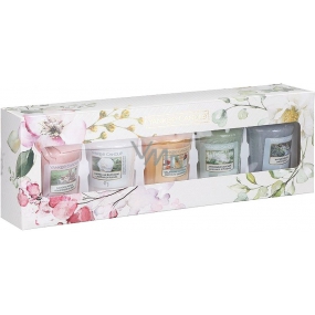 Yankee Candle Garden Hideaway Afternoon Escape - Garden Picnic - Picnic in the garden + Calamansi Cocktail - Calamansi Cocktail + Camellia Blossom - Camellia + Water Garden - Water Garden scented votive candle 5 x 49 g, spring gift set