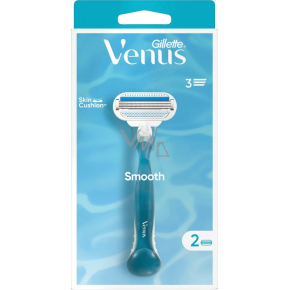 Gillette Venus Smooth women's razor + 2 replacement blades