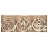 Natural wooden angel 7.5 cm, 9 pieces, in a box