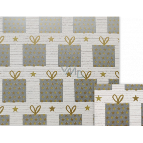 Nekupto Gift wrapping paper 70 x 200 cm Christmas white silver gifts