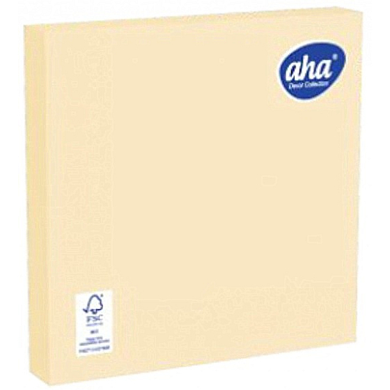 Aha Paper napkins 3 layers 33 x 33 cm 20 pieces Champagne