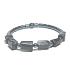 Hypersthene / Hematite bracelet elastic natural stone made of rounded stones, ball 6 - 8 mm / 16 - 17 cm
