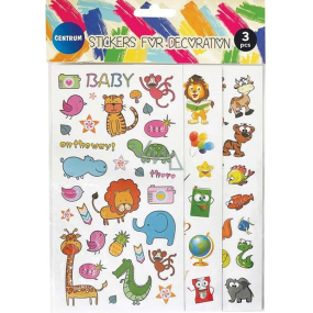 Ditipo Decorative stickers Animals 3 sheets 190 x 100 mm