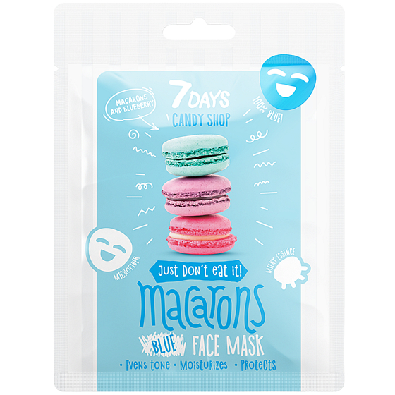 7Days Macarons textile face mask for all skin types 25 ml