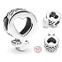Charm Sterling silver 925 Female symbol, heart, bead on bracelet symbol