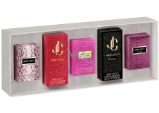 Jimmy Choo Rose Passion Eau de Parfum 4.5 ml + I Want Choo Forever Eau de Parfum 4.5 ml + Fever Eau de Parfum 4.5 ml + Jimmy Choo Eau de Parfum 4.5 ml + I Want Choo Eau de Parfum 4.5 ml, miniature gift set for women