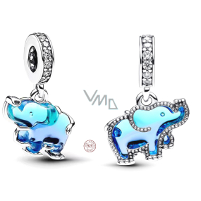 Charm Sterling silver 925 Impressive elephant, animal bracelet pendant