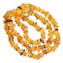 Baltic Amber Necklace Elastic Natural Chipped 65 cm, Wisdom - Health - Kindness
