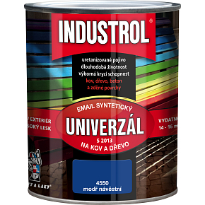 Industrol S2013 universal gloss top coat for metal and wood, 4550 signaling blue, 750 ml