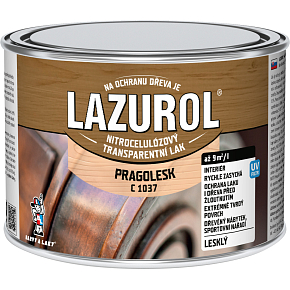 Lazurol Pragolesk C1037 nitrocellulose varnish for wood 375 ml