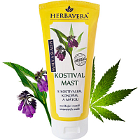 Herbavera Comfrey Ointment with Hemp and Mint, 200 ml