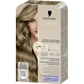 Schwarzkopf Creme Supreme Hair Color 8-16 Cool Ash Light Blonde 60 ml