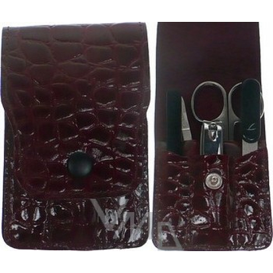 Leather manicure standard burgundy 11181