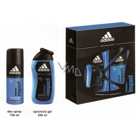 Adidas Fresh Impact deodorant spray 150 ml + shower gel 250 ml, gift set for men
