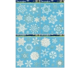 Window foil without glue flakes hologram silver 42 x 30 cm