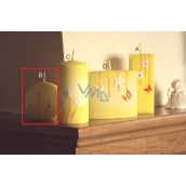 Lima Blooming meadow candle yellow ball 80 mm 1 piece