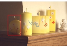 Lima Blooming meadow candle yellow ball 80 mm 1 piece