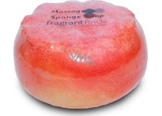 Fragrant Golden Balls Glycerine massage soap with a sponge filled with the scent of Beckham Classic perfume in bright red 200 g