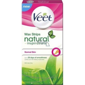 Veet Natural Inspirations Wax Strips wax strips normal and dry skin 12 pieces + Pefect Finish wipes 2 pieces