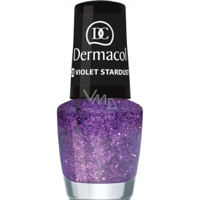Dermacol Nail Polish with Effect Glitter Touch nail polish with effect 20 Violet Stardust 5 ml