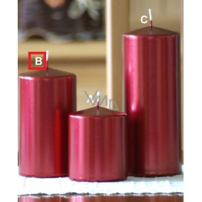 Lima Metal Series candle red cylinder 80 x 150 mm 1 piece