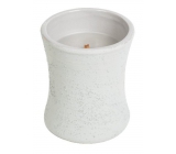 WoodWick Wood Smoke - Cedarwood smoke scented candle with wooden wick and lid glass small 85 g