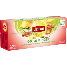 Lipton Go Go Ginger with citrus flavor and ginger flavored tea 20 infusion bags 36 g
