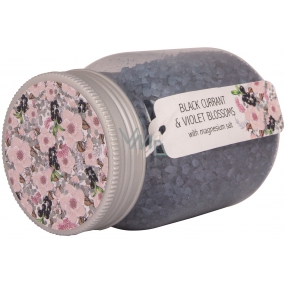 Bohemia Gifts Blackcurrant and Purple Flowers magnesium bath salt 380 g